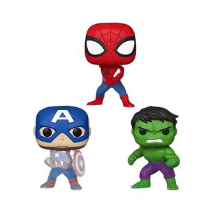 Funko漫威美国队长绿巨人浩克蜘蛛侠迈尔斯绿魔雷神摆件新年礼物