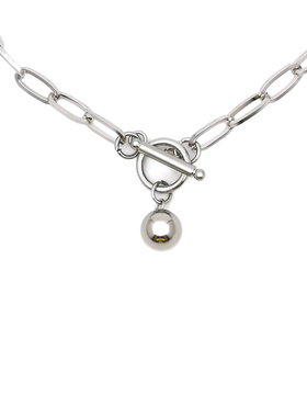 日韩版长方圆珠ot扣钛钢ins吊链