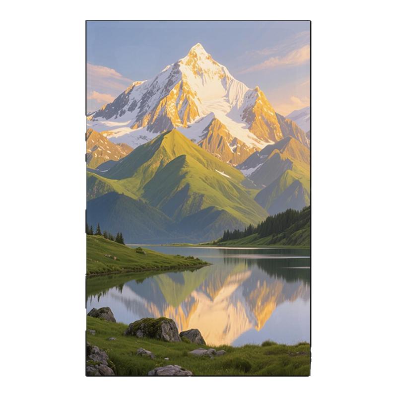 手绘油画客厅背景墙聚宝盆装饰画