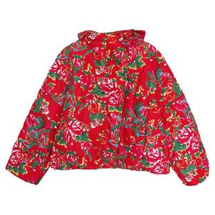 2025年新款羽绒服女款冬季东北大花连帽短款洋气白鸭绒保暖外套潮