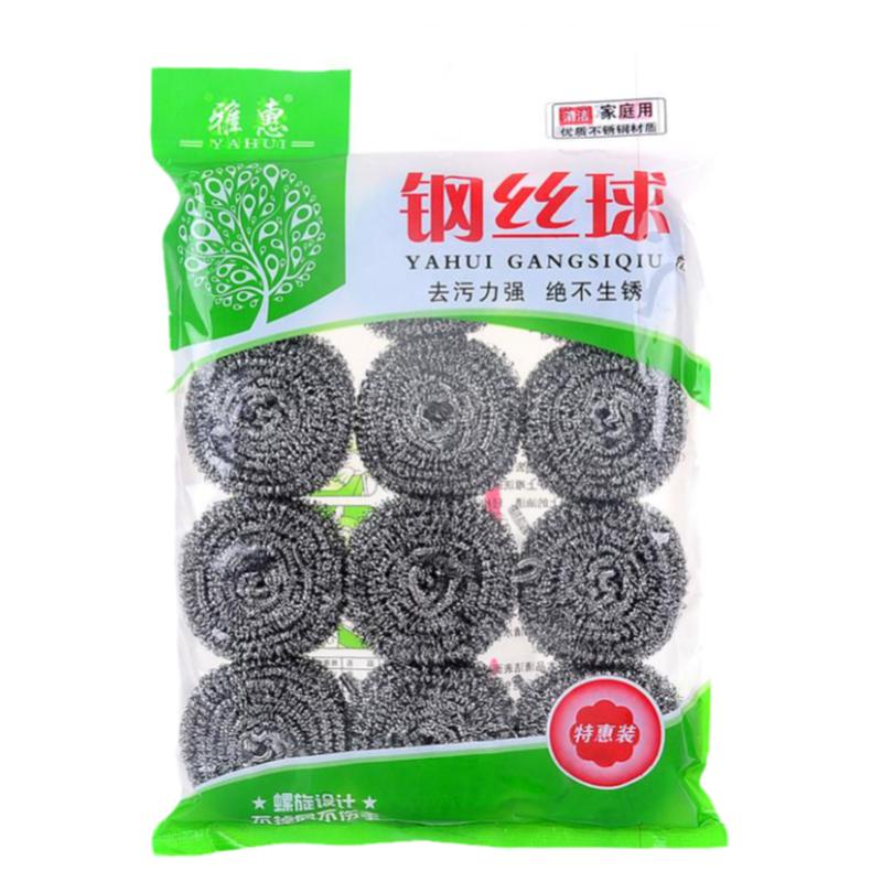 雅惠12个装钢丝球锅刷