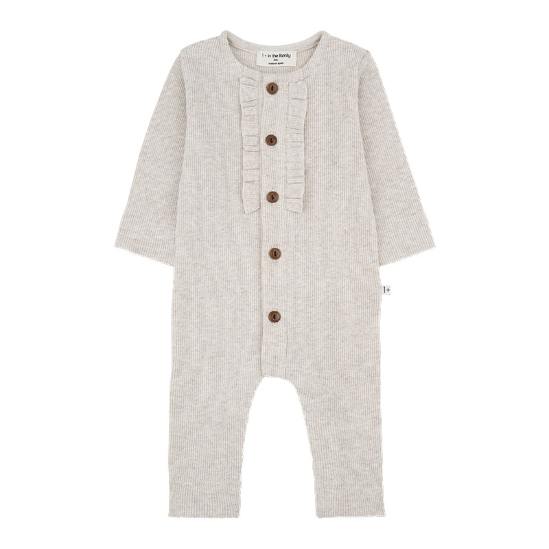 1+in the family AW25新款婴幼儿童纯色包屁衣连体衣背带裤上衣袜