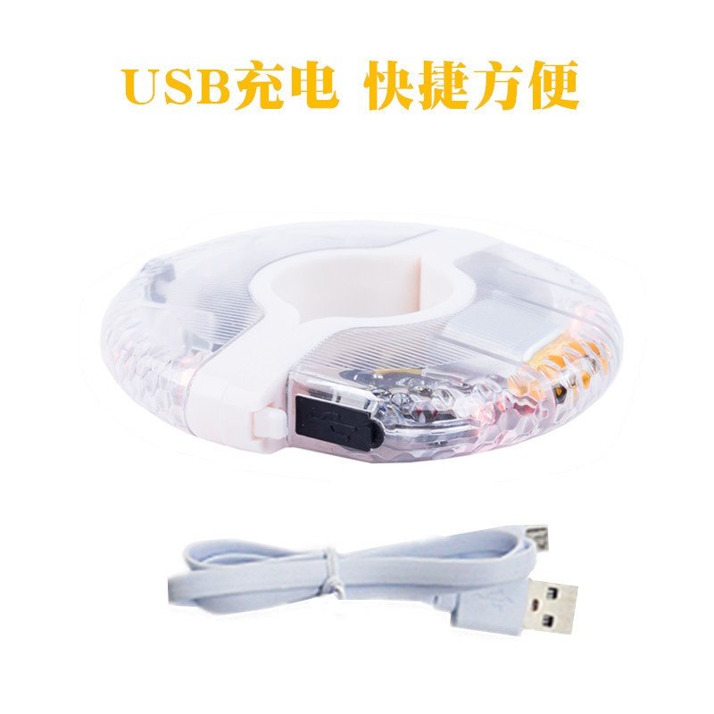 夜骑配件七彩闪光灯USB车轮充电儿童平衡风火轮花鼓自行车车灯