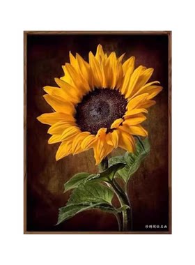 5d立体钻石画方钻2026新款向日葵太阳花点砖贴满钻十字绣餐厅花卉