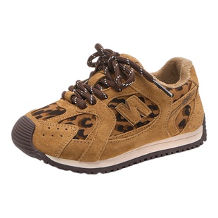 儿童运动鞋2025秋冬季新款女童真皮二棉老爹鞋加绒男童休闲阿甘鞋