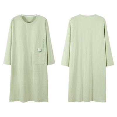 【7A抗菌带胸垫】女士纯棉睡裙