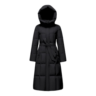 雪中飞2026冬新款羽绒服女士长款过膝收腰系带优雅时尚高级感