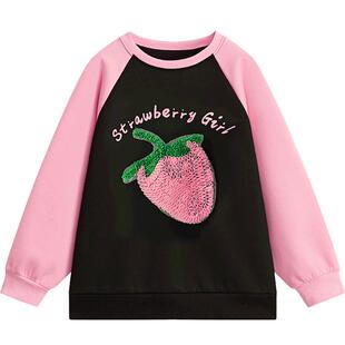 秋冬新款女孩卫衣长款宽松中大儿童学生套头衫女童甜酷风上衣