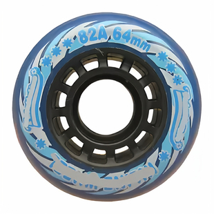 轮滑鞋男童儿童溜冰鞋女童PU轮子64mm直径橡胶弹性静音直排旱冰鞋