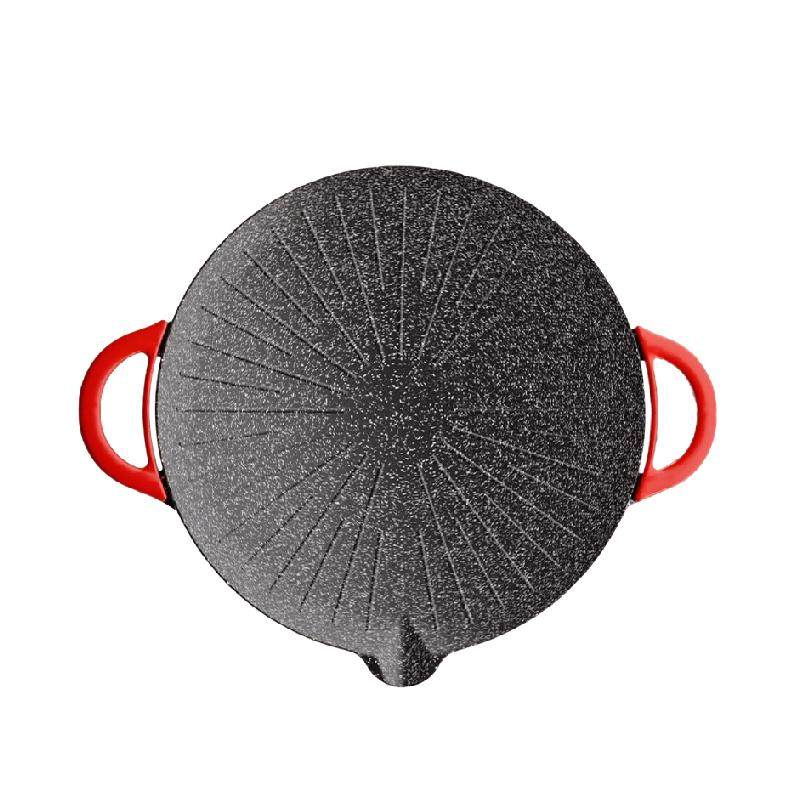 梦创麦饭石烤盘轻烟不粘快速烤多功能韩式电烤盘