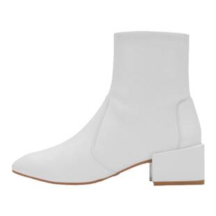 Stuart Weitzman/SW ACCORDION 秋冬经典粗方跟短靴瘦瘦靴袜靴女