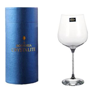 捷克进口BOHEMIA水晶杯家用钻石红酒杯高脚杯香槟杯礼盒桶装套装