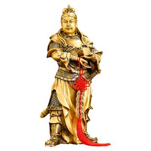 铜关平周仓护法神像铜关公将军像供奉摆件大号工艺品开业商务礼品