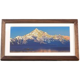 礼师傅手工铜雕画《日照金山》中式家居桌面摆台画装饰画商务送礼