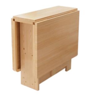 实木折叠餐桌小户型家用长方形可移动多功能公寓折叠书桌吃饭桌子