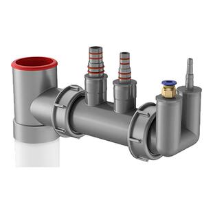 箭牌多功能菜盆下水管三通水槽排水三通分水器接头防臭虫下水神器