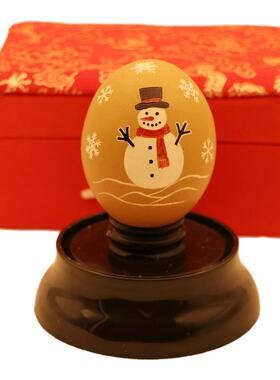 圣诞雪人装饰摆件手工彩绘