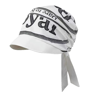 ROUIIEFAO泫雅同款字母系带包头帽女街头潮速干头巾帽遮阳帽子男