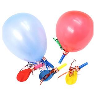 会响的吹龙金丝带哨子气球节日派对助兴喇叭气球幼儿园小礼品批发