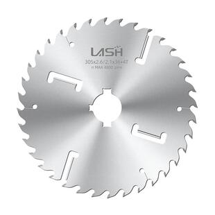 蓝胜多片锯锯片圆木方木推台锯开料超薄合金锯片带刮刀木工切割片