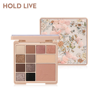 HOLD LIVE花漾粉雾综合粉盘秋冬限定款 巴黎大盘12色眼影日常通勤
