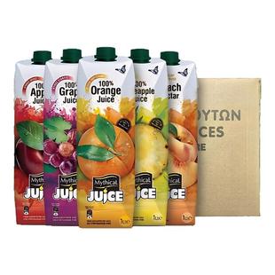 希腊进口米修斯橙汁葡萄菠萝汁苹果汁1L*12整箱果汁饮料酒席商用