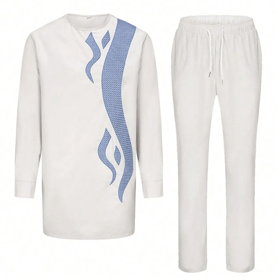 非洲男刺绣宽松礼服套装中东套装