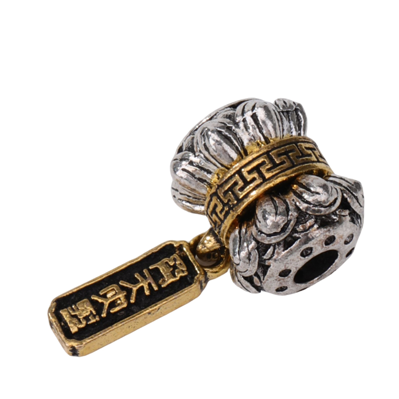 藏银双色镶嵌方珠隔珠 手工手链项链配饰保色diy手串隔珠材料配饰