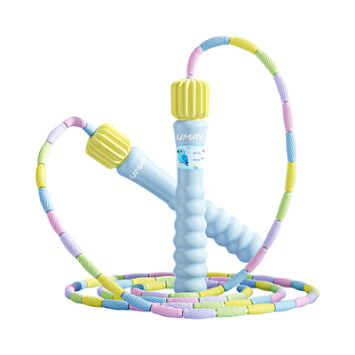 佑美儿童初学不打结竹节跳绳