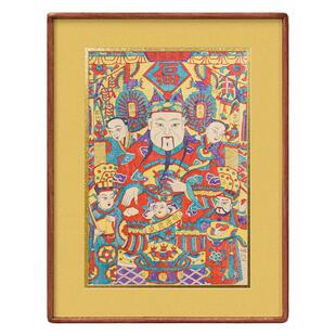 杨家埠木版年画系列客厅装饰画玄关书房挂画非遗文化中古风挂画