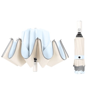 全自动雨伞加固抗风大晴雨两用男防晒防紫外线女10骨遮阳反向折叠