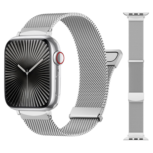守恋applewatch手表带2025年新款米兰尼斯表链iWatch表带男女士适用苹果SE/10/9/8/Ultra2碗带磁吸可调节夏季