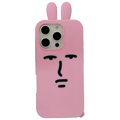 @BOBBY PLANET原创高品质硅胶小众搞怪粉红兔子My Friend适用iPhone17ProMax手机壳苹果15432情侣16可爱丑萌