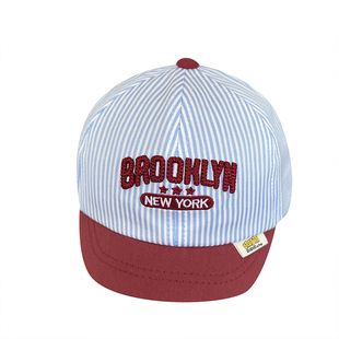 宝宝帽子春秋薄款韩系ins字母百搭 男童鸭舌帽小童遮阳防晒棒球夏