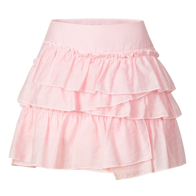 商场同款 摩萨克2026春新款法式优雅风层叠荷叶边A摆短款半裙女