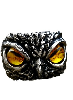 新款猫头鹰不锈钢戒指复古经典