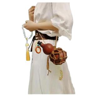 【葫芦创意网兜】只有网兜没有葫芦手工编织麻绳网兜汉服复古挂饰