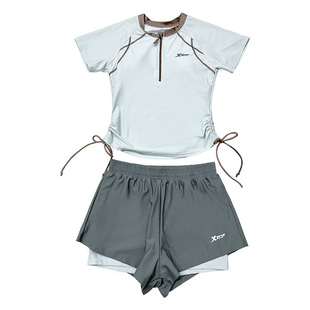 特步女士游泳衣分体2026年新款保守显瘦遮肚女孩平角海边沙滩泳装