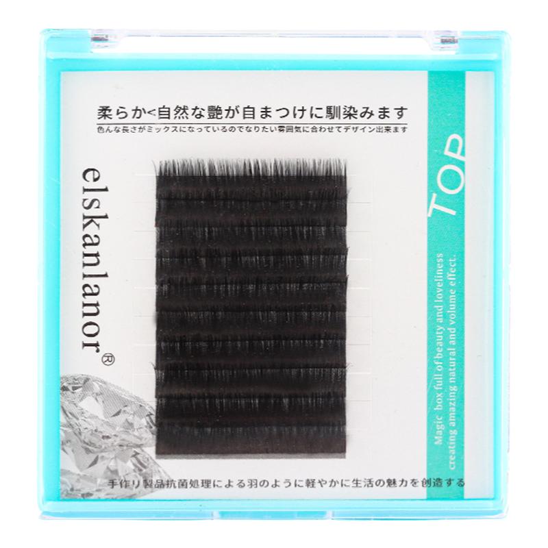 手摆圆毛单根多取天鹅绒嫁接睫毛漫画美睫超软自然浓密开花水貂毛