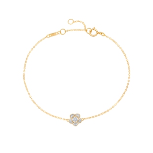 情人节TSL谢瑞麟TGOL鸟语花香钻石手链18K金新款63834