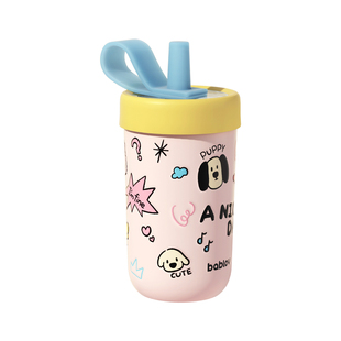 bablov吸管杯保温杯女高颜值小巧便携可爱水杯不锈钢陶瓷覆层杯子