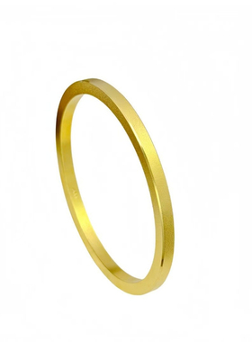 古法金包银四方磨砂闭口手镯女