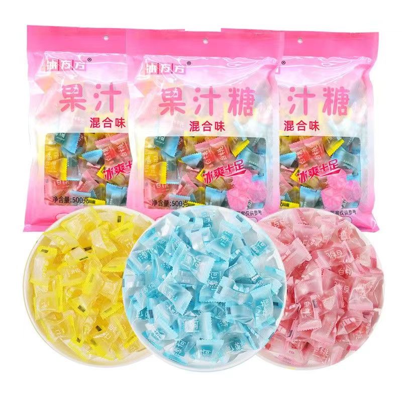 冰方方薄荷糖白桃果味硬糖