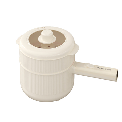 奥克斯2.2L电煮锅小型多功能学生宿舍小锅泡面不粘锅电热锅电火锅