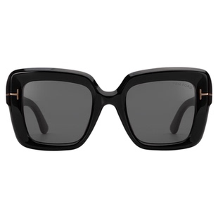 TOM FORD汤姆福特黑色方形猫眼T标墨镜男TF1157复古摩登太阳镜女