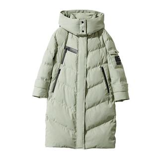 Amii2025冬新款温暖连帽石墨烯里布三防羽绒服女宽松落肩袖上衣