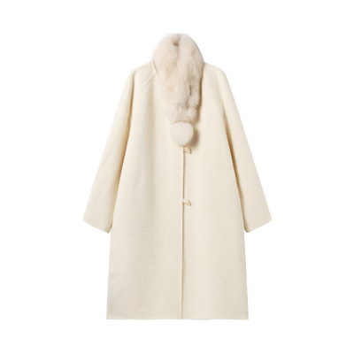 西町村屋气质款双面呢女装2025冬季新款氛围感羊毛大衣XHAD10263