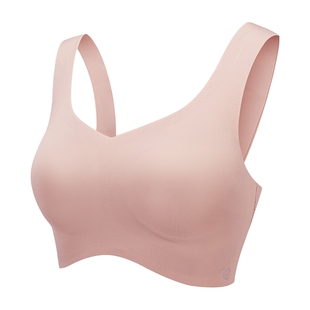 Jockey女士乳胶内衣高弹抑菌专利无痕背心式无搭扣无钢圈睡眠文胸