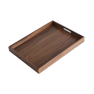 新中式简约托盘胡桃木香道香篆工具收纳盘用品轻奢实木茶点盘木质