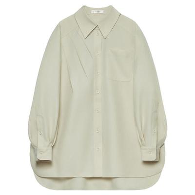 ECRIVAIN24秋冬单侧肩压褶衬衫